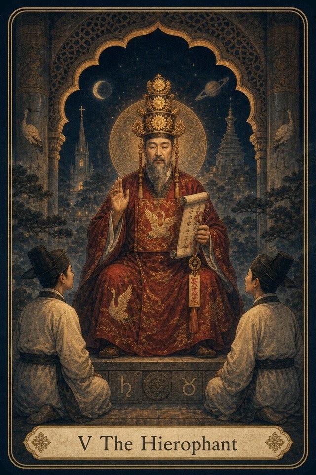 타로 5 교황 카드